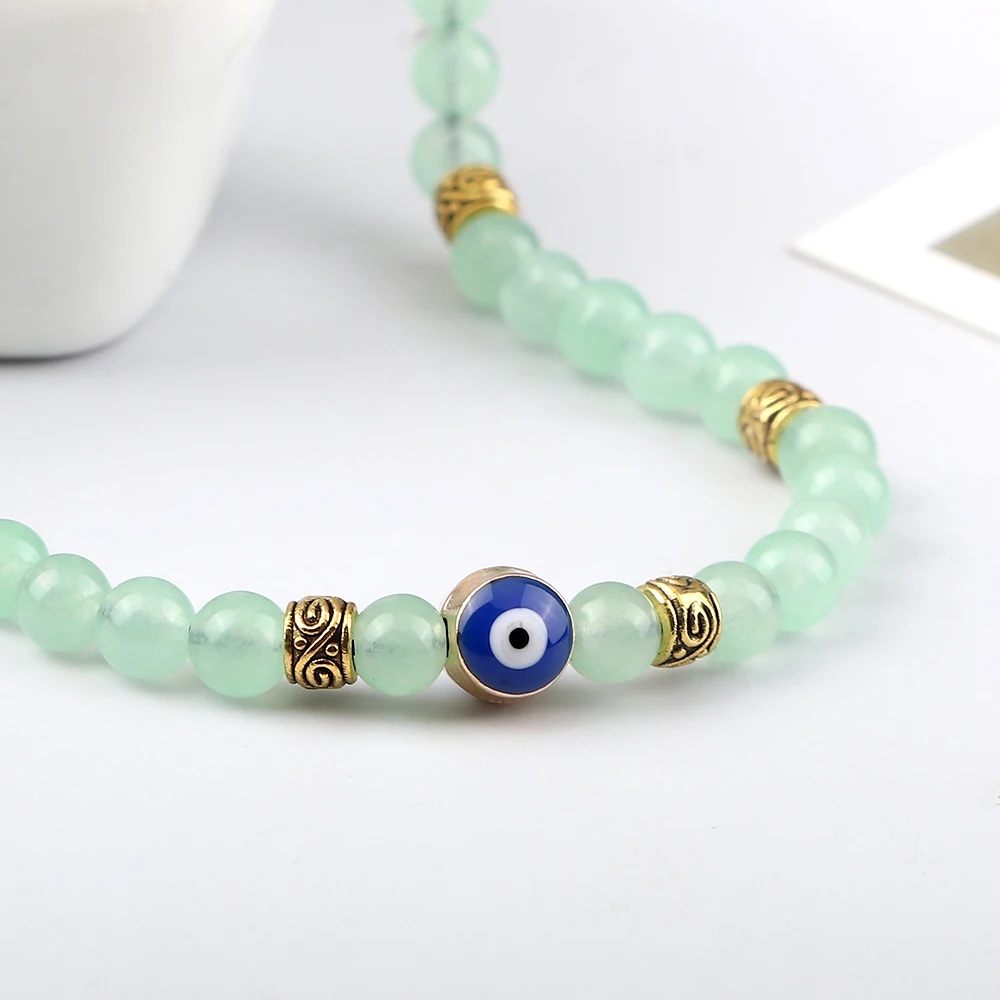 Fashion Turkish Evil Eyes Braid Bracelets For Women Vintage Natural Mini Beads Bracelets Men Lucky Tibetan Buddhist Jewelry Gift image 4