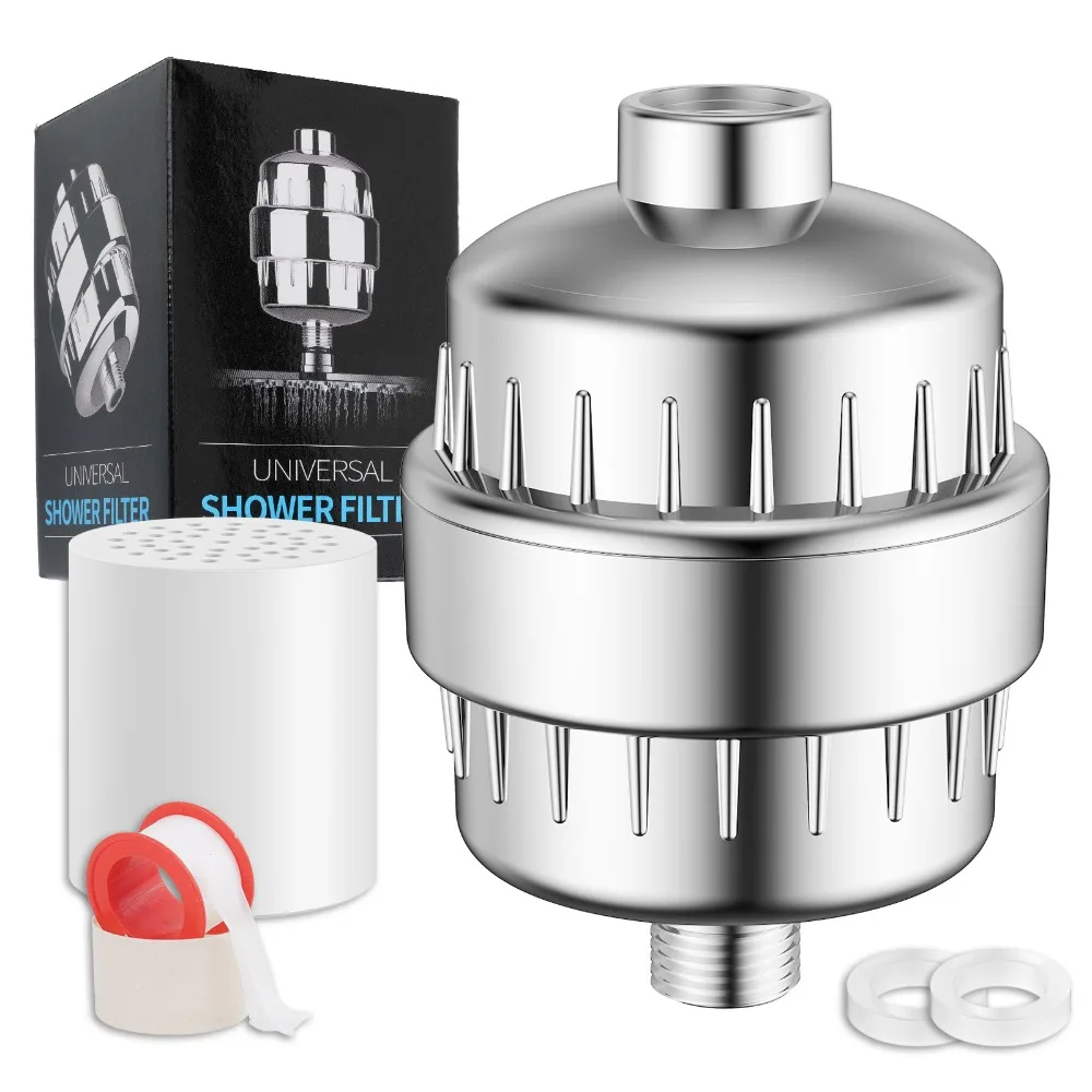 20 Stage Universal Shower Water Filter Hard Water Softener Remove Chlorine Heavy Metal Skin Care Showerhead Filter