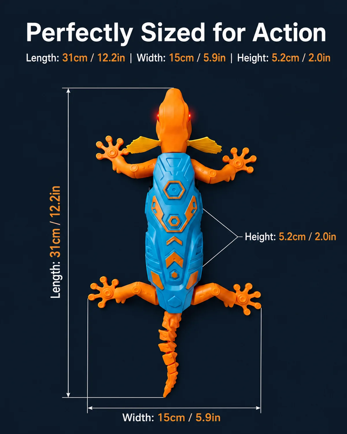 Remote Control RC Wall Climbing Gecko Lizard Model Electric Toys LED Light Sound Rechargeable Highly Realistic Animal Kids Gifts