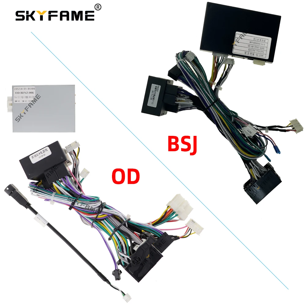 

SKYFAME 16Pin Car Wire Harness Adapter Canbus Box Decoder Android Radio Power Cable For Benz C Class C180 C200 C300 W204