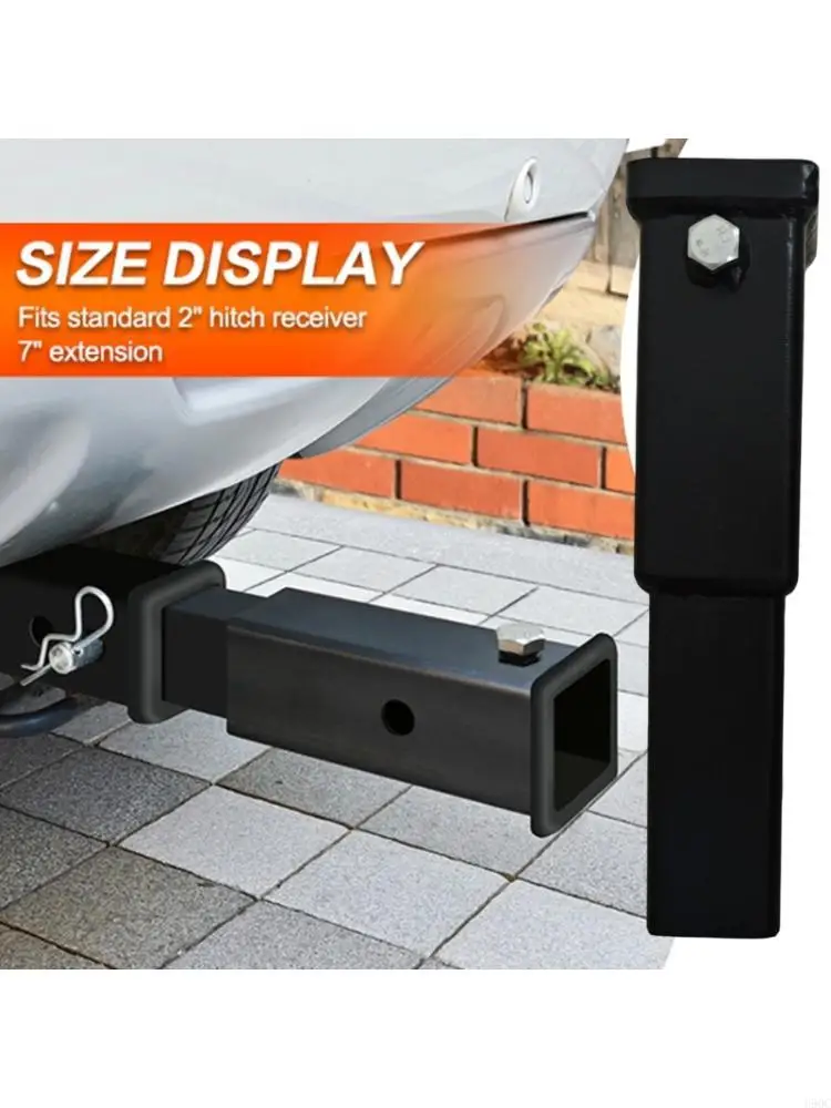 Reliable Trailer Hitch Extension for 2 Inch Receiver 7 Inch Length for Camping and Towing Needs 350 lbs Capacity New