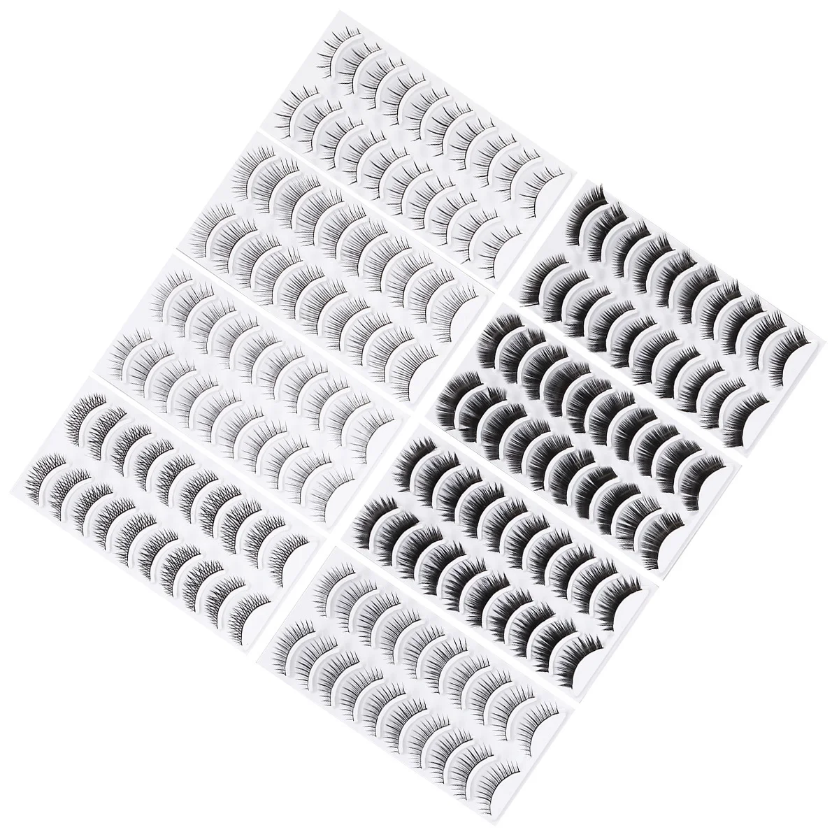 Fake Eyelashes Set Natural Long Thick Lashes Cat Eye Full Strip For Women Daily Party Makeup Eyelash Extension