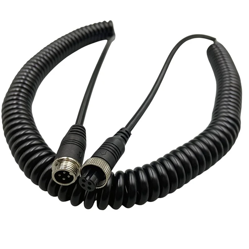 AA08-항공 연장 케이블 트럭 카메라 용 10 미터 역방향 이미지 4 핀 남성 여성 이중 차폐 플러그 스프링 배선