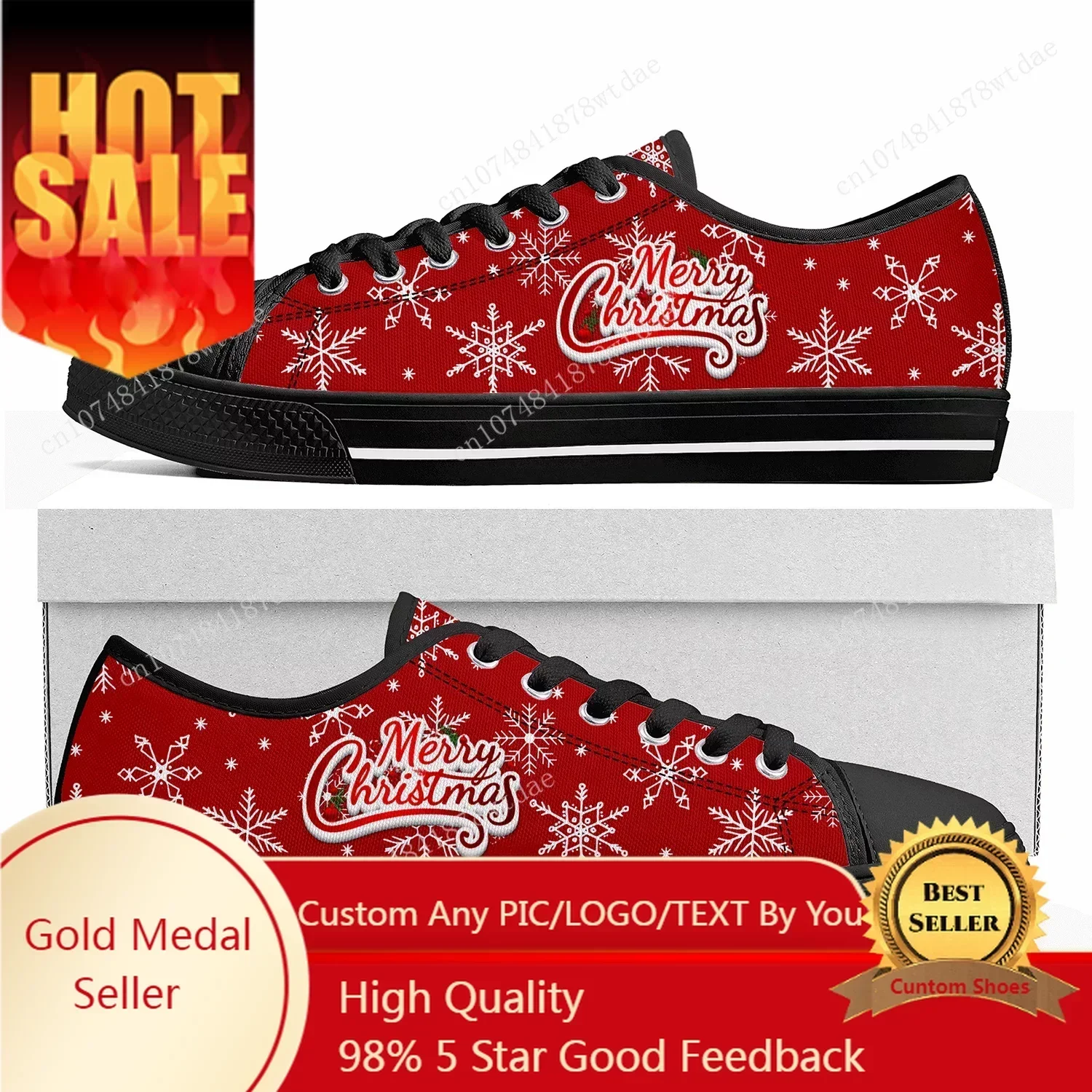 

Merry Christmas Gift Low Top Sneakers Womens Mens Teenager High Quality Canvas Sneaker Casual Anime Cartoon Customize Shoes
