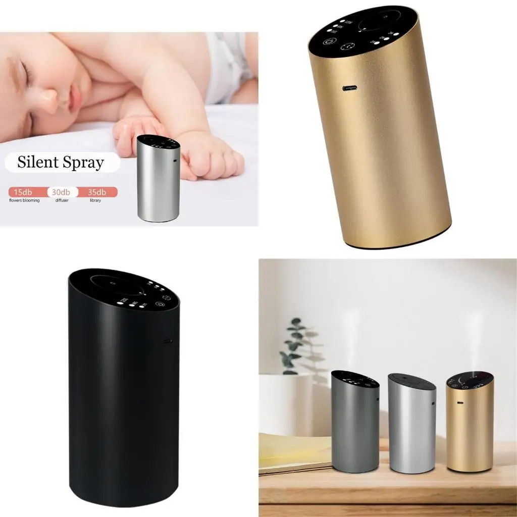 

D0AB Small Aromatherapys Diffuser with Automatic Scent Dispensing Aromas Diffuser Metal Texture for Home and Office Use