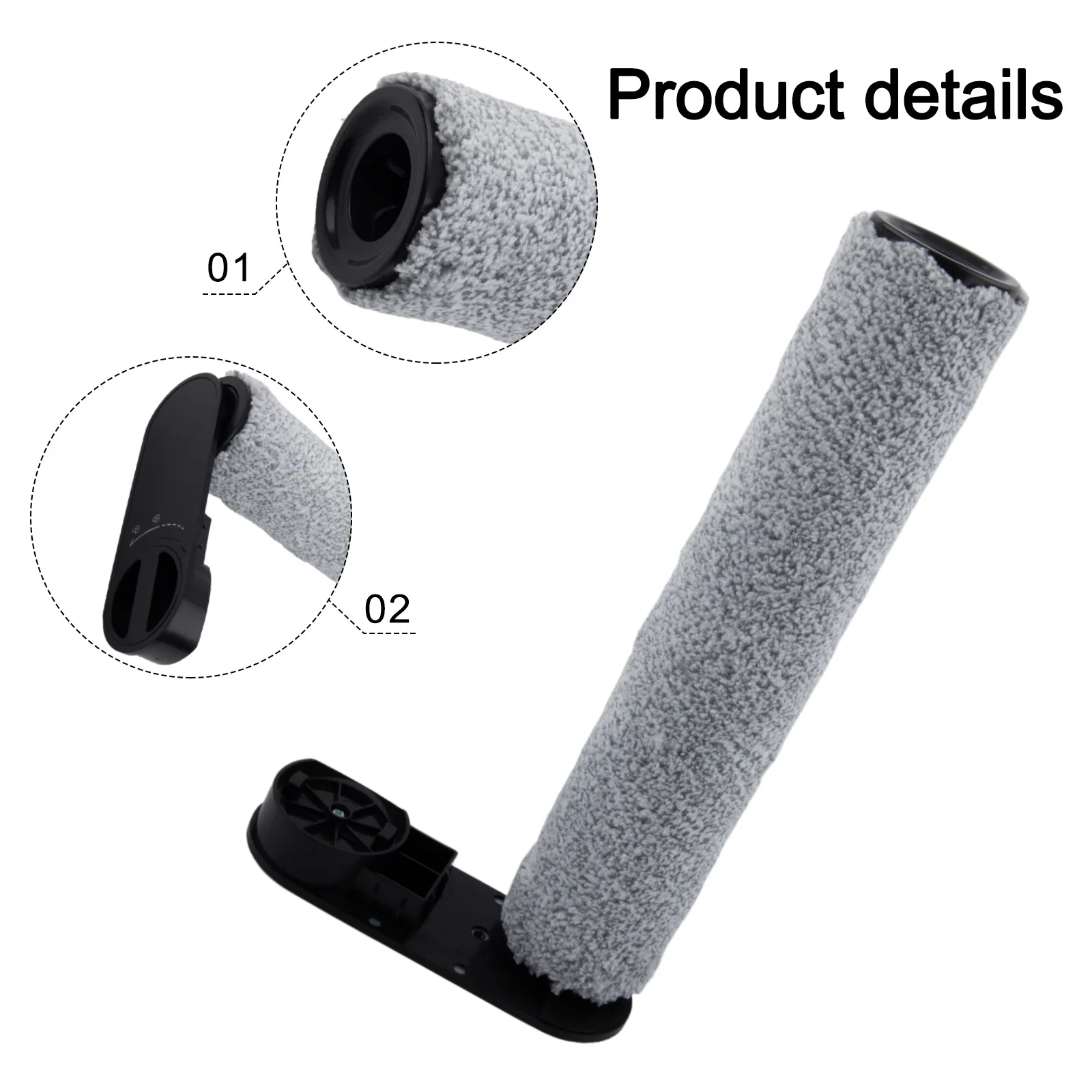 for Brush Roll Sponge Accessories Floor Cleaner Vacuum Cleaner Brush Wireless Wet Dry Cleaner Gentle On Floors Quiet Operation
