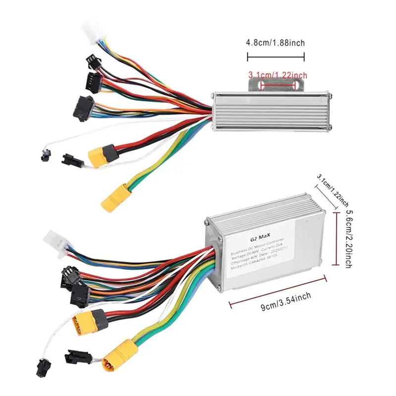 ABUE-For KUGOO KIRIN Kukirin G2 MAX Electric Scooter Replacement Parts- DC48V 25A Brushless DC Motor Controller