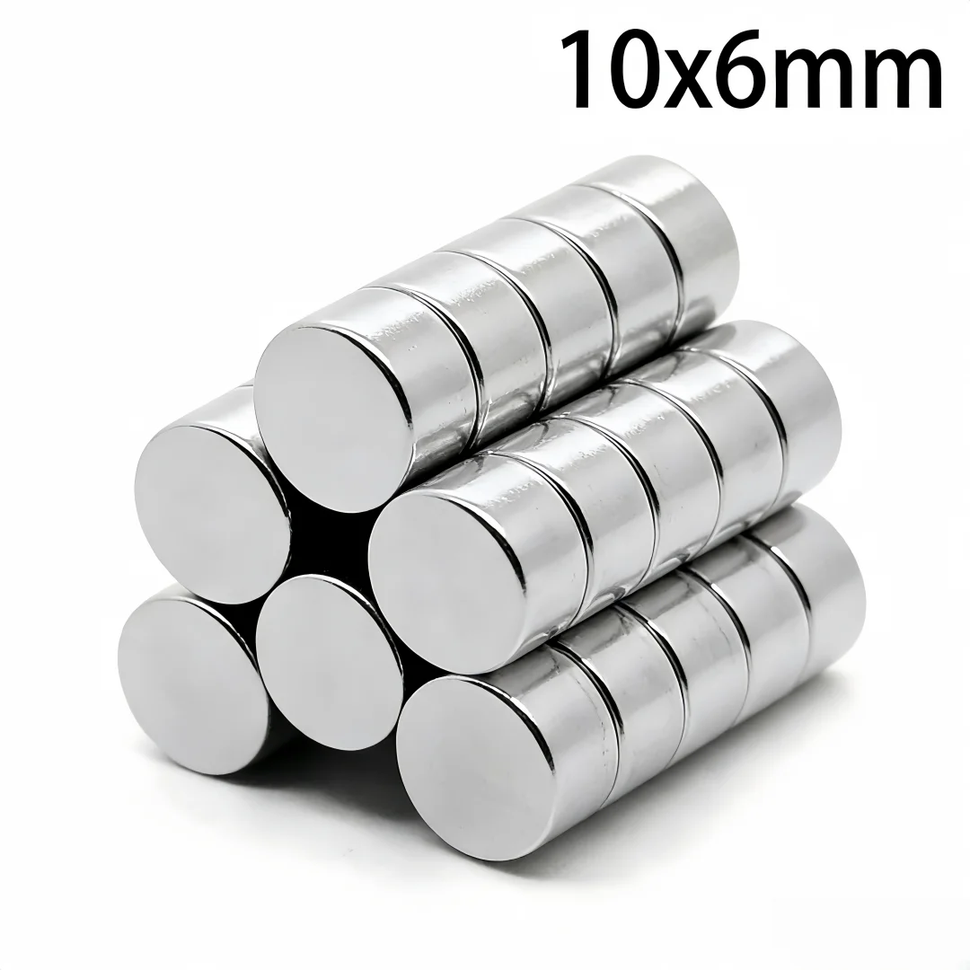 10x6mm Round Powerful Magnetic Magnet 10x6 Strong Disc Magnets For Fridge DIY Building Scientific Craft Education 10*6