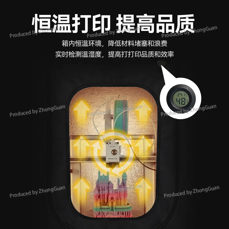 3D Printer Accessories 3D Printer, External Thermostatic Sealing Exhaust Hood