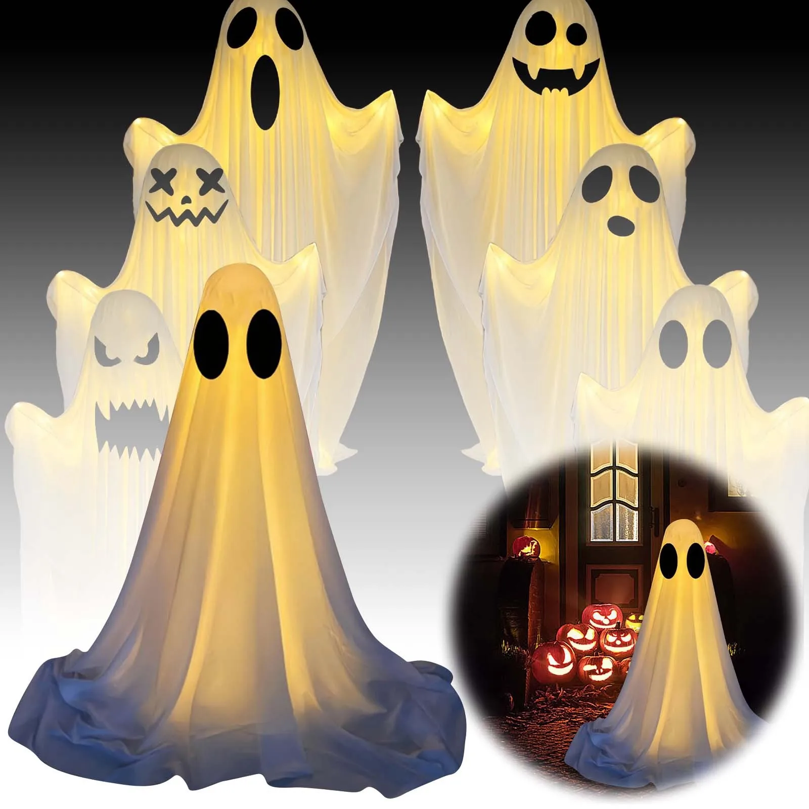 

Glowing Halloween Creepy For Halloween Decorations With String Lights Battery Operated Decorations For Party Lights for Bedroom