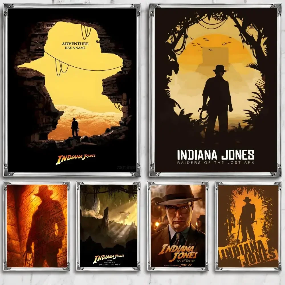 game I-Indiana J-Jones And the great circle Poster Self Adhesive Wall Decor Waterproof Removable for Bedroom Living Room barGift