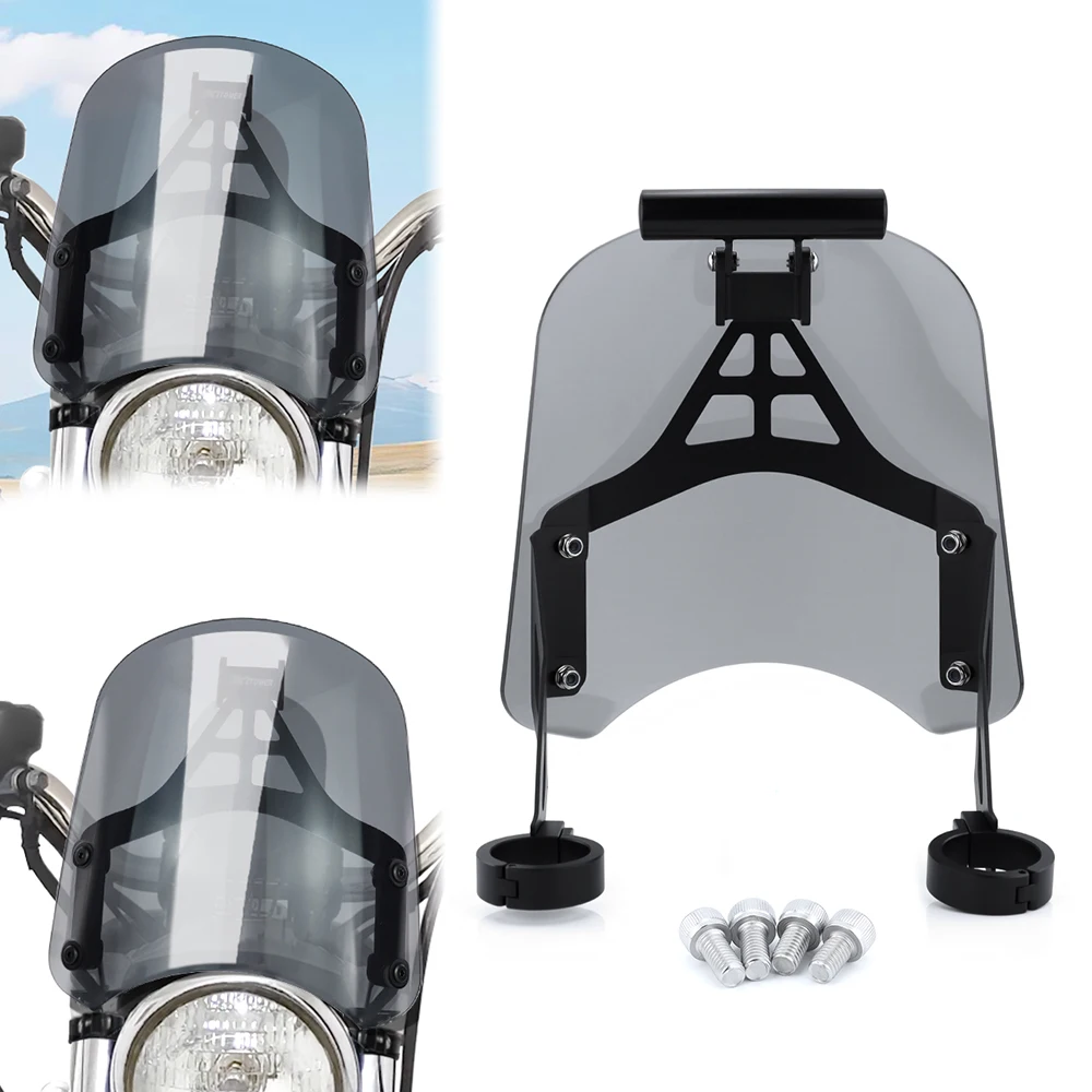 

Motorcycle Windshield Protector GPS Mount Navigation Bracket Fit For Harley Sportster 883 XL883 1200 Custom XL1200 Low 2004-2019