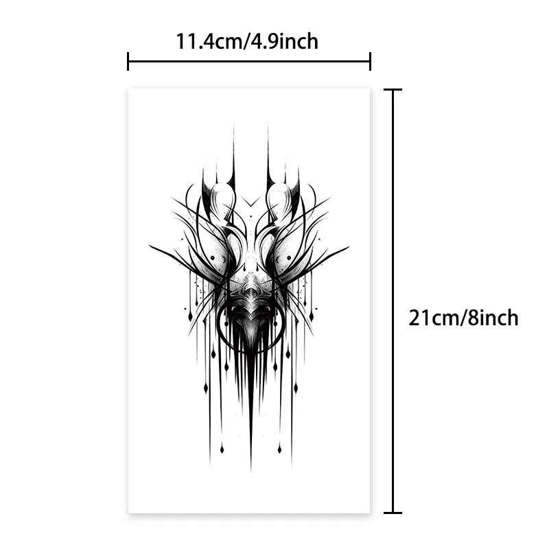 Long-lasting waterproof temporary tattoo stickers, simulated non-reflective trendy patterns, fake tattoos for men and women