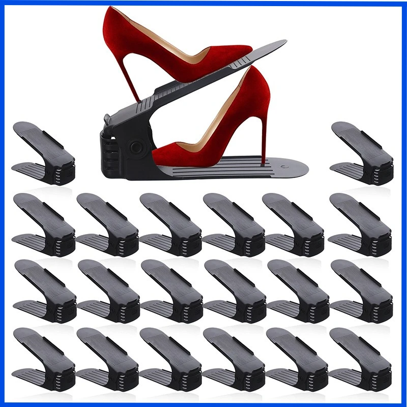 Scarpiera in plastica regolabile da 20/40 pezzi - Organizzatore salvaspazio per corridoio, corridoio, soggiorno - Soluzione per riporre scarpe |