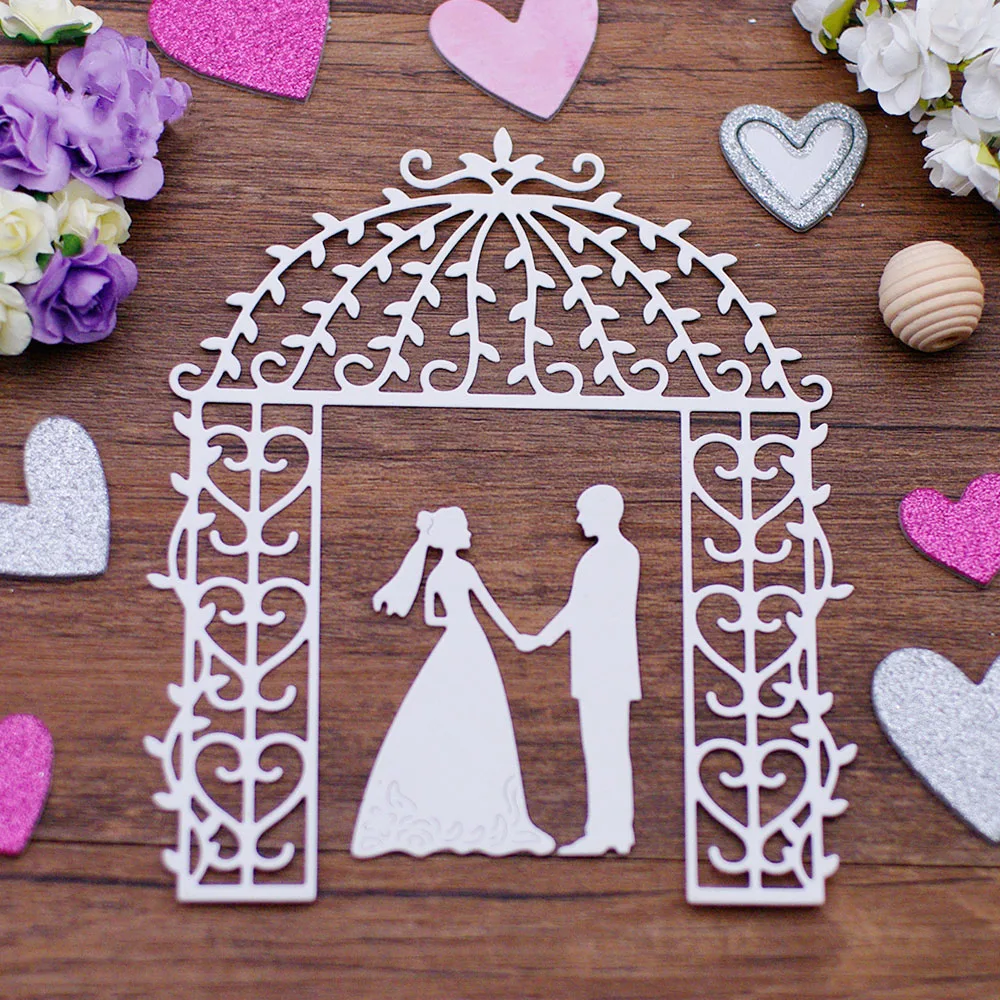 Wedding Newlyweds Background 2022 New Arrivals Cutting Die Scrapbooking Decoration Embossed Album Card Making DIY Handicrafts