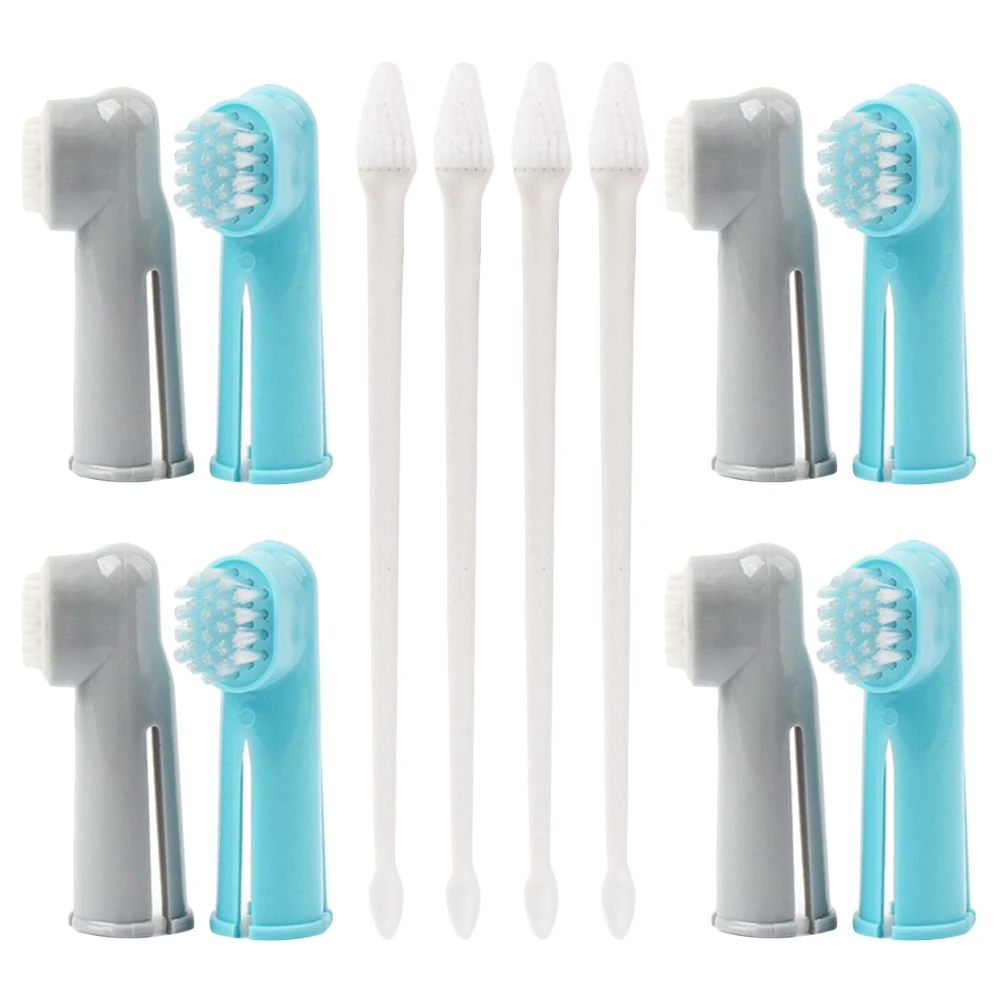

4 set Pet Toothbrush Set Long Handle Massage Finger Clean Tools for Dog Puppy Health Pet Supplies Accessories