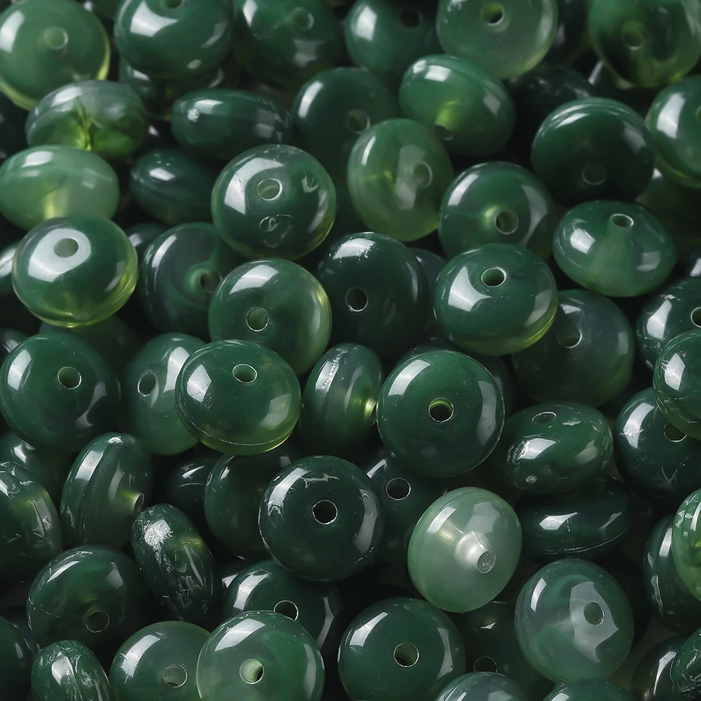 50 stuks gekleurde acryl twee kleuren kralen platte ronde spacer kralen voor doe-het-zelf oorbellen kettingen armbanden sieraden maken bevindingen