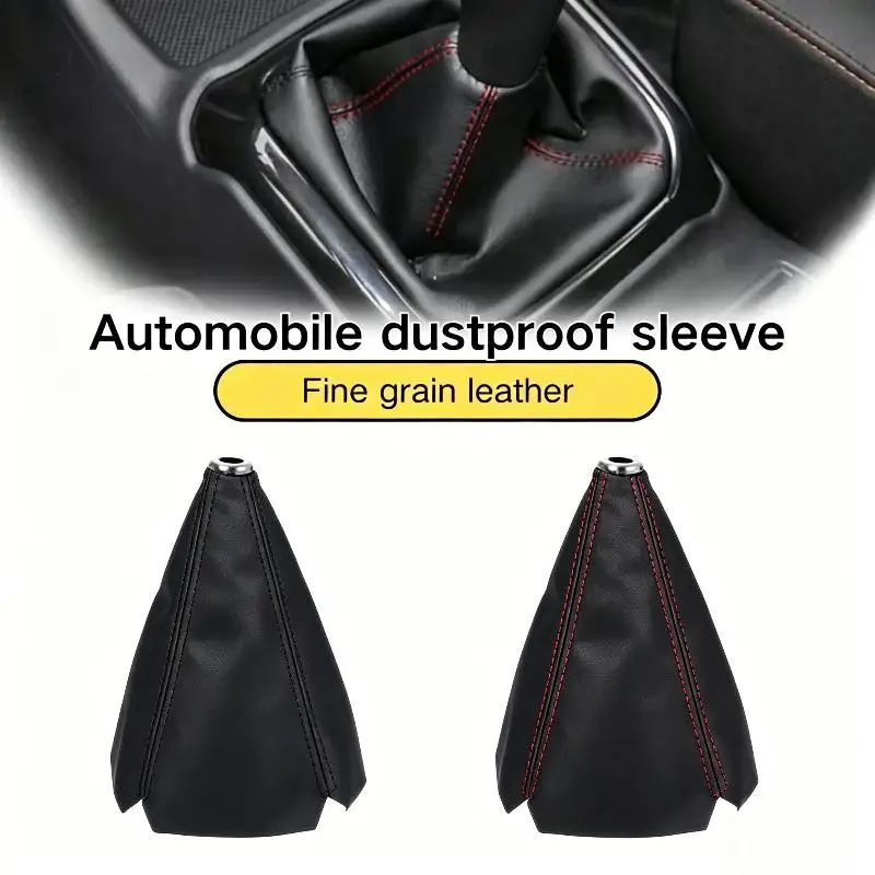 Universal PU Leather Car Gear Shift Collars Auto Manual Stick Shifter Knob Boot Cover Gaiter Accessories For Auto Interior