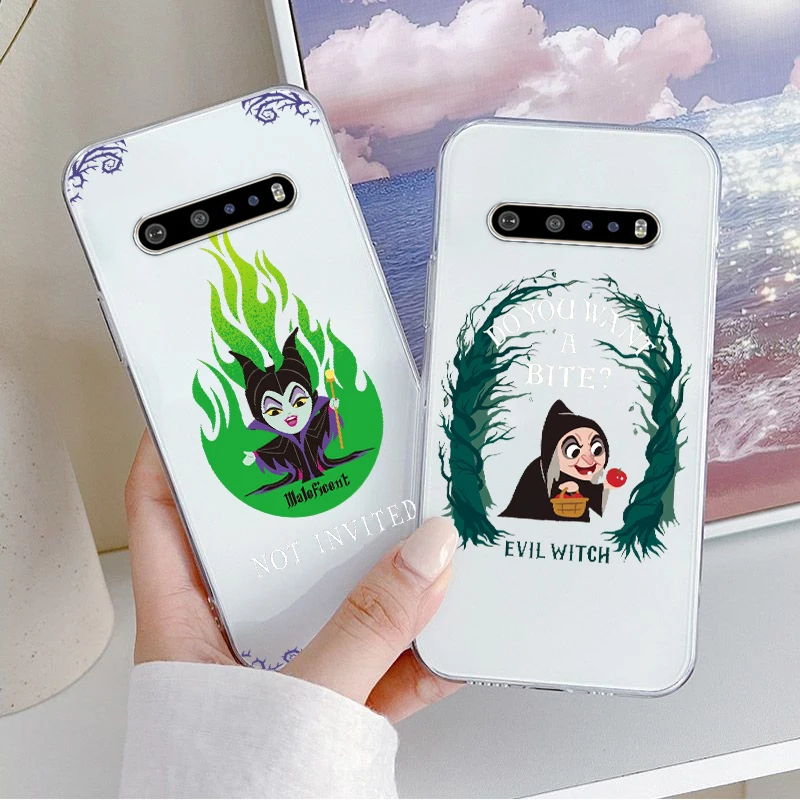 Disney cartoon villain queen Phone Case For Google Pixel 7 6 Pro 6A 5A 5 LG K92 K42 K22 K71 K61 K51 K41S G8 Transparent