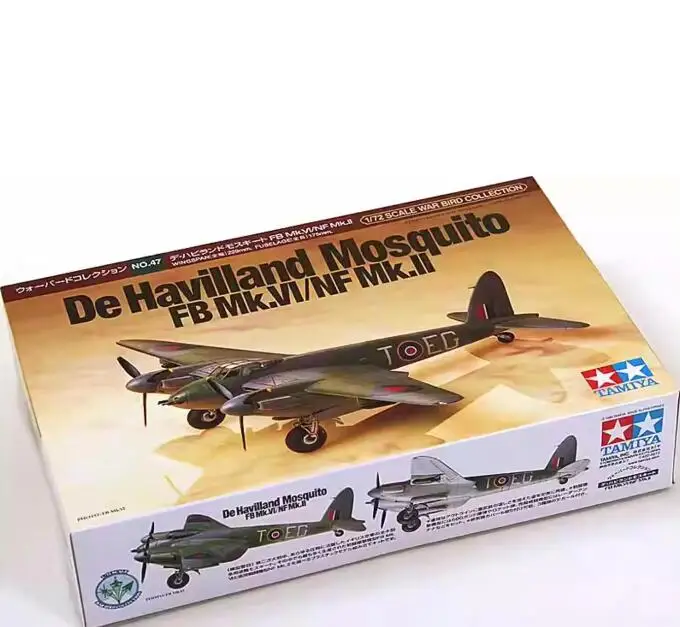 Tamiya 60747 1/72 Scale Bomber Model Kit De Havilland Mosquito FB Mk.VI/NF Mk.II Model Building