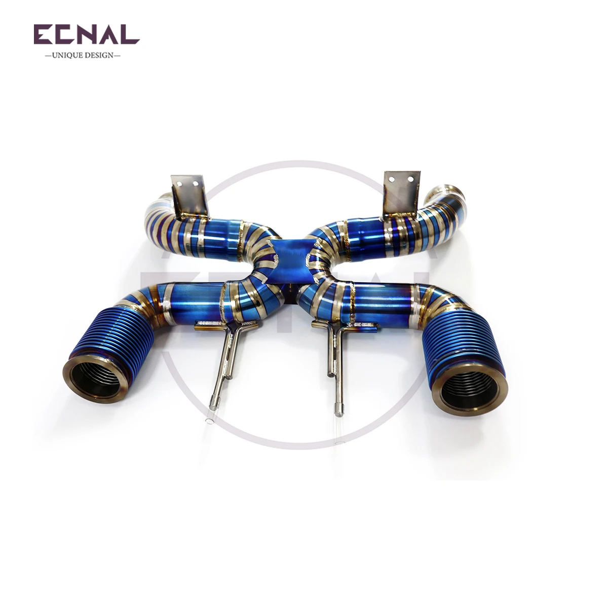 Ecnal Exhaust Straight-through Axle-back Pipe without Valve Titanium Alloy Sport Exhasut System for Mclaren 720S 4.0T 2017+