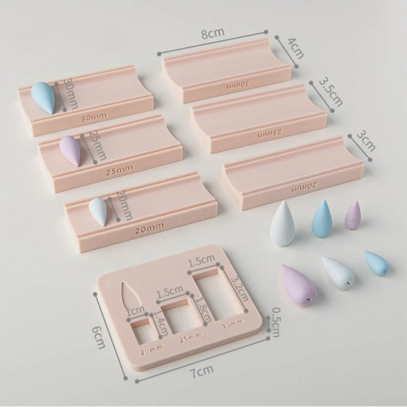 Water Droplet Polymer Clay Mold, Geometric Earring & Pendant Shape for DIY Jewelry Making - High Precision Individual Mold