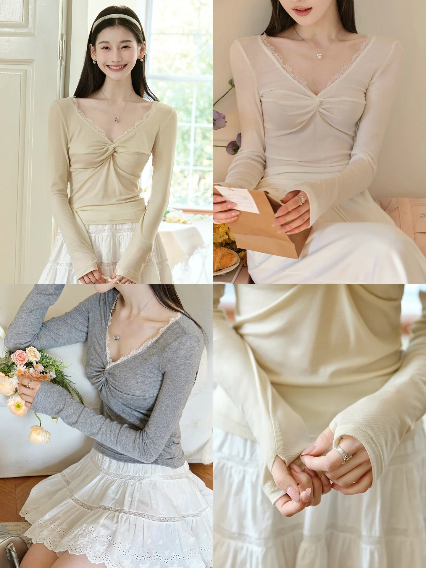 

Уютный вязаный топ ChillCozy из смесовой шерсти Lacey с дизайном Ele Twist, нежный шелковистый, с длинными рукавами, V-образным вырезом, женская модная одежда