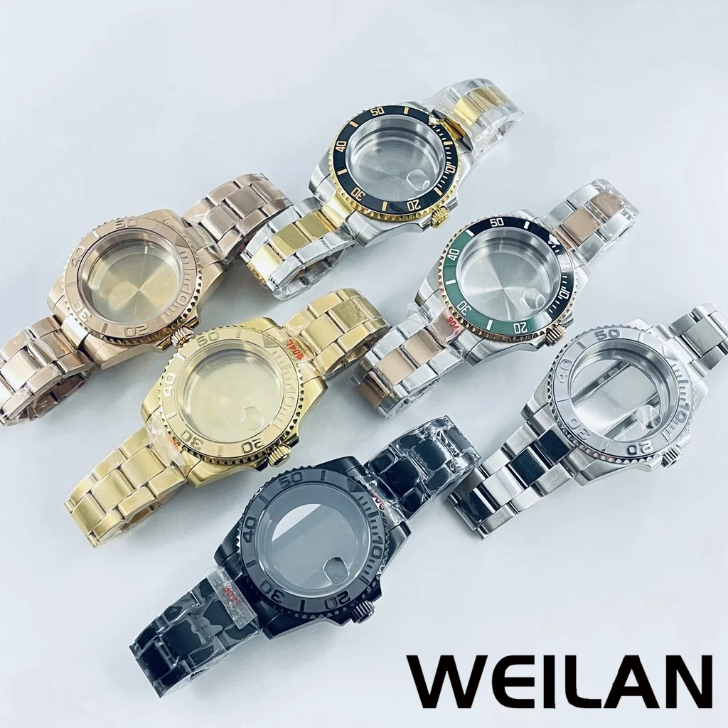 Taucheruhr, 40 mm Gehäuse, geeignet für NH34 NH35 NH36 NH73 NH38 NH39 NH70 NH72 SUB GMT, Keramik- und Aluminium-Lünette, Saphirglas