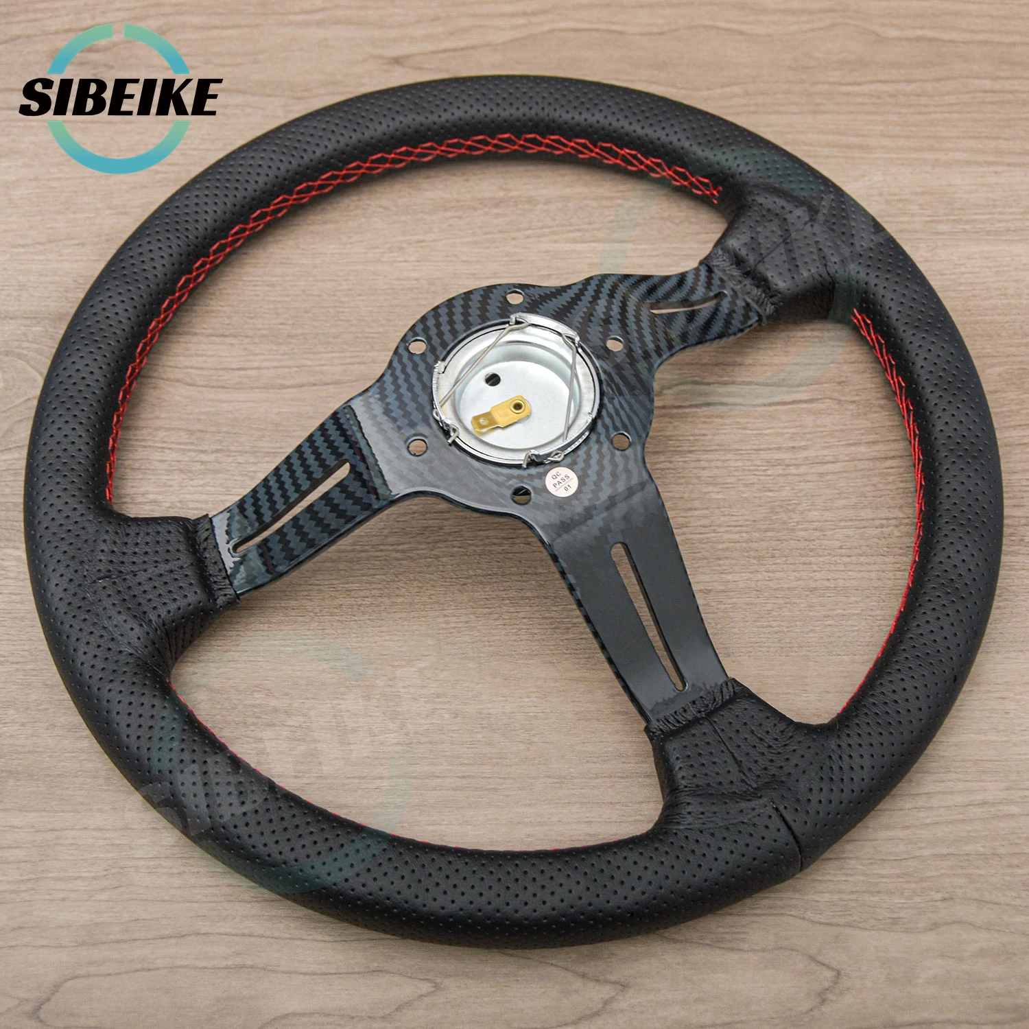 13inch 330mm Universal Racing Steering Wheel Carbon Film Racing Drifting Steering Wheel