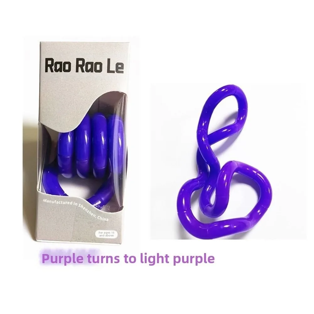 Warm Variant Twisting Circle Toy Unlocking Feature Deformation Function Winding Rope Toy Versatile Design Circle Winding Toy