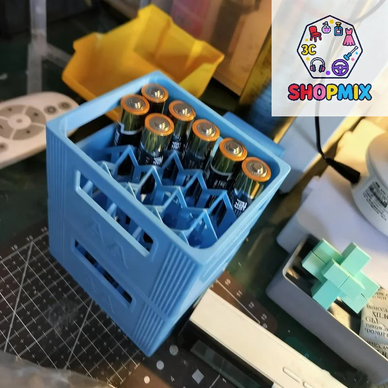 1Pcs Large Capacity 30/20 Compartments Durable Plastic Organizer 3D Printed AAA/AA Battery Storage Box For Home Decoration