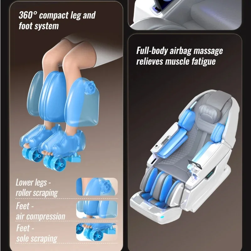 2026 Model of Advanced Sonic Technology Zero Gravity Full Body Massage Touch Screen Luxurious Sonic Massage Chair 3-Year Warrant