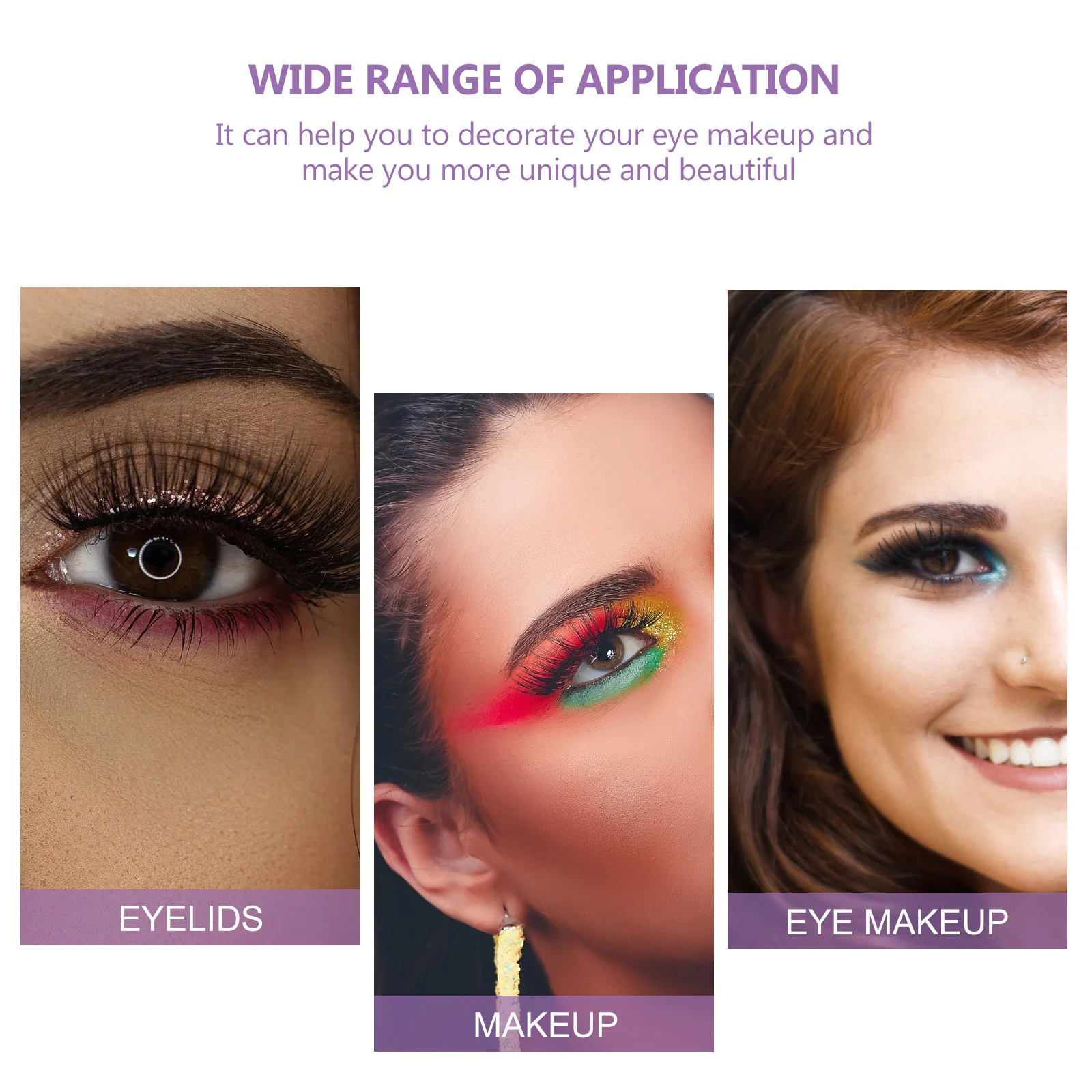 

4Pairs False Eyelash Eyeliner Decal Self-Adhesive Eye Line Strip Suitable for Concerts Costumes Parties Daily Wear Gift Idea