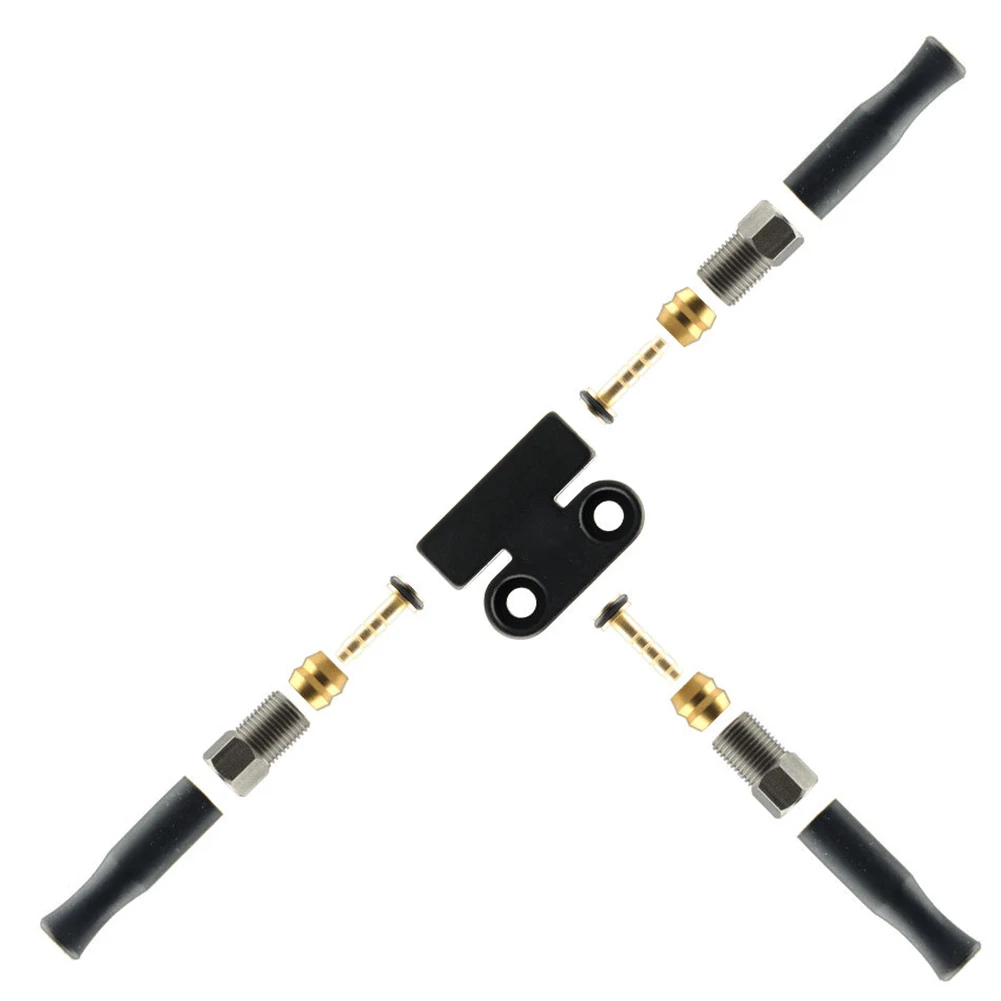 Bicycle Motorcycle Brake System 30.3*30.6*4.6mm Hydraulic Brake Splitter Compact Size Custom Angle Configurations