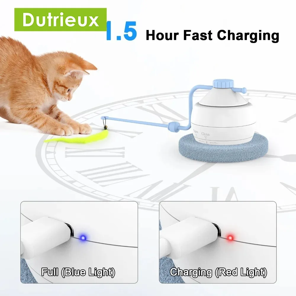 Electric Cat Toy with USB Charging, 360 Rotating, Interactive Puzzle, Intelligent Pet Items, Teasing Feather, Cat Supplies, Acce