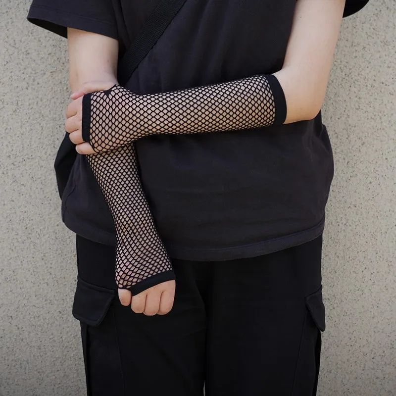 Womens New Fashion Long Fishnet Fingerless Gloves Party Wear Girls Punk Goth Dance Mesh Gloves