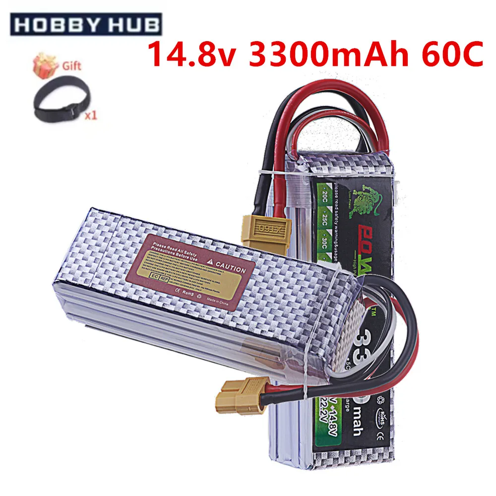 Lipo Batterie 14,8 V 3300 mAh 60C Max 80C Für RC Quadcopter Lkw Drone teile batterie 3000 MAH 14,8 V 4S Lipo T XT60 XT30 Stecker