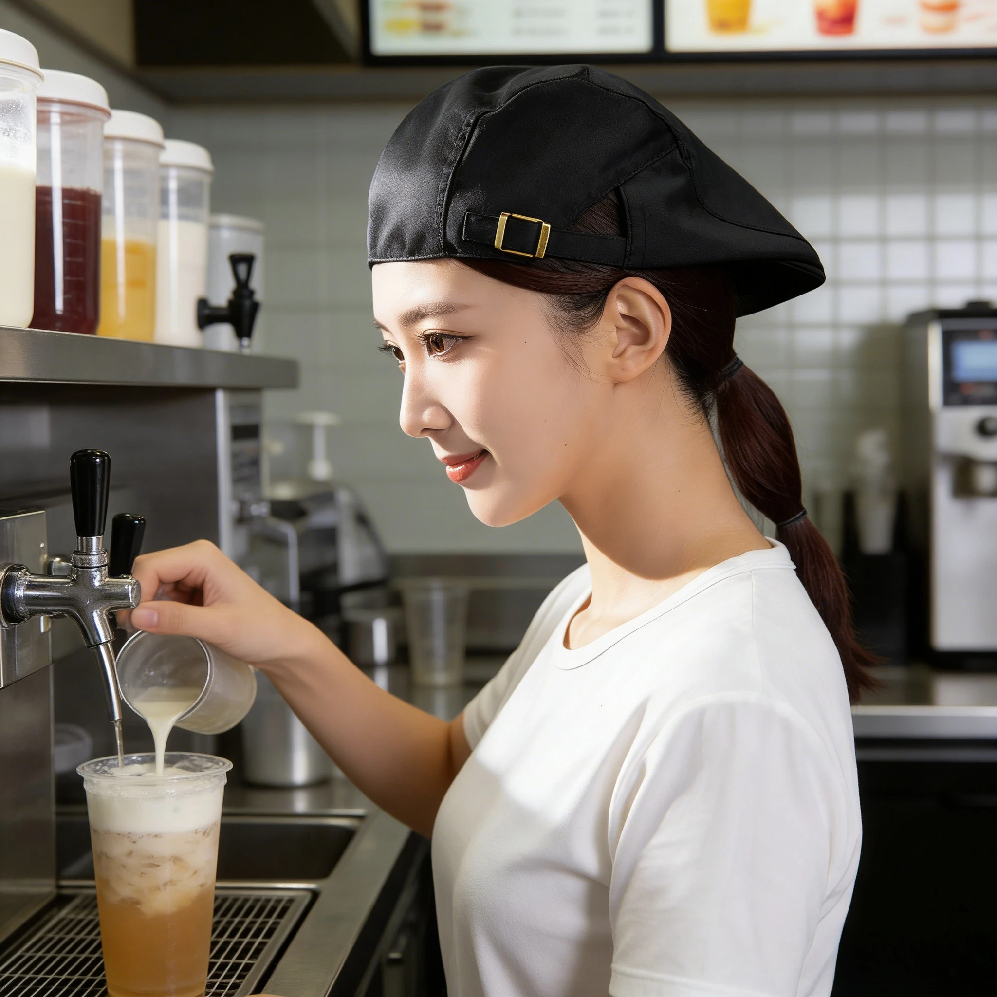 

Дышащая сетчатая кепка-берет для работы в сфере общественного питания, для мужчин и женщин, для поваров, официантов, персонала кафе, ресторанов и магазинов молочного чая