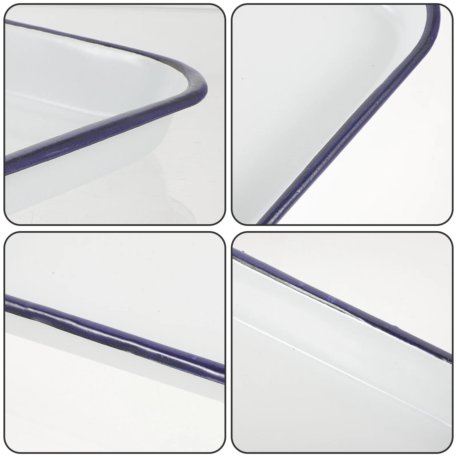 

Enameled Baking Tray Square Plate Ceramic Nonstick Bakeware Dishes for Oven Tins