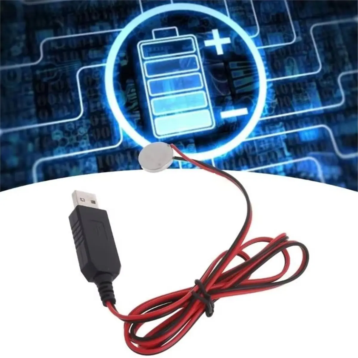 PROMOTION~ USB to 3V CR2032 Dummy Battery Charging Cable Repalce CR2032 3V Battery for CR2032 Button Coin Cell Powered Devices