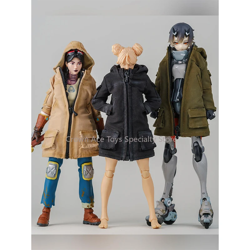 

Romankey 1/12 Scale Collectible Figure Soldier clothes Plain windbreaker Hooded Cape Fit 6Inch Action Figure Model Toy Doll Gift