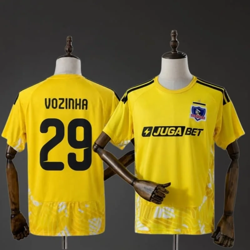 2026 New Colo-Colo Yellow Goalkeeper Jersey No. 29 Vozinha Quick-Dry Fan Shirt Short Sleeve Soccer Training Wear Family Matching