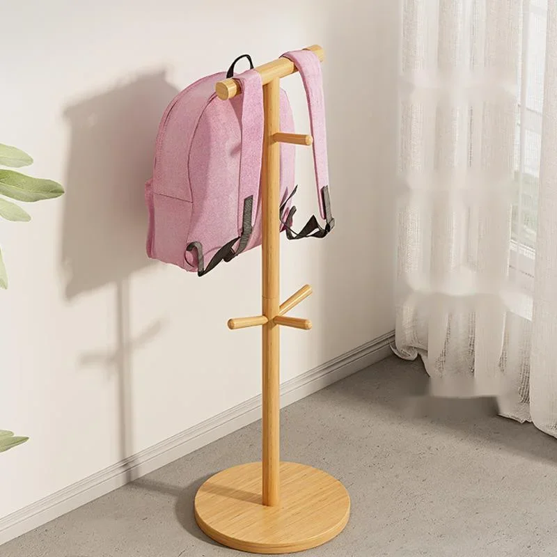 Solid Wood Living Room For Children's School Bag Storage Rack Bedroom Coat Hanger Creative Tree Branch Hanging Clothes Rack