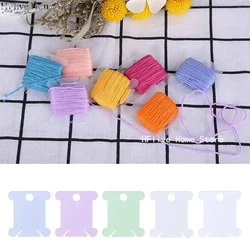 20pcs/lot Plastic Bobbins Sewing Thread Organizer Holder Embroidery Floss Storage Card DIY Craft Cross Stitch Sewing Accessories