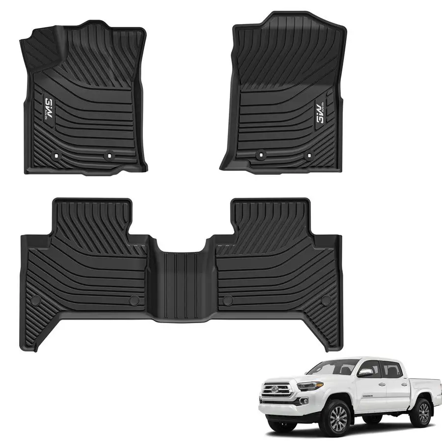 

Floor Mats Fit Toyota Tacoma 20162023 Only for Double Cab and Automatic, TPE All Weather Custom Fit Floor Liner for Toyota Tacom