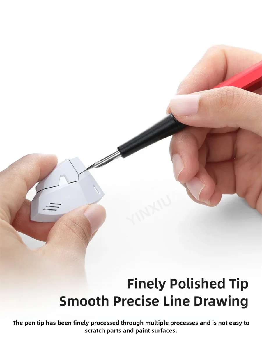 

DSPIAE Alloy Panel Line Pen Stainless Steel Fine Tip Precision Drawing Tool for Gundam Mecha Military Model Wash Line Detailing