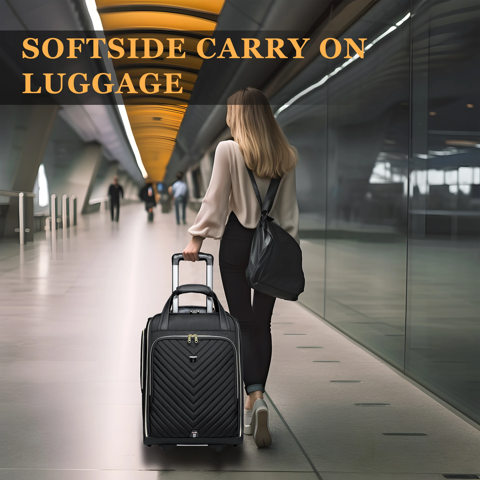 18 inch Laptop Bag Business Trolley Bags Carry-On Underseat Airlines Luggage Travel Bag with Wheels Women Men Cabin Suitcase