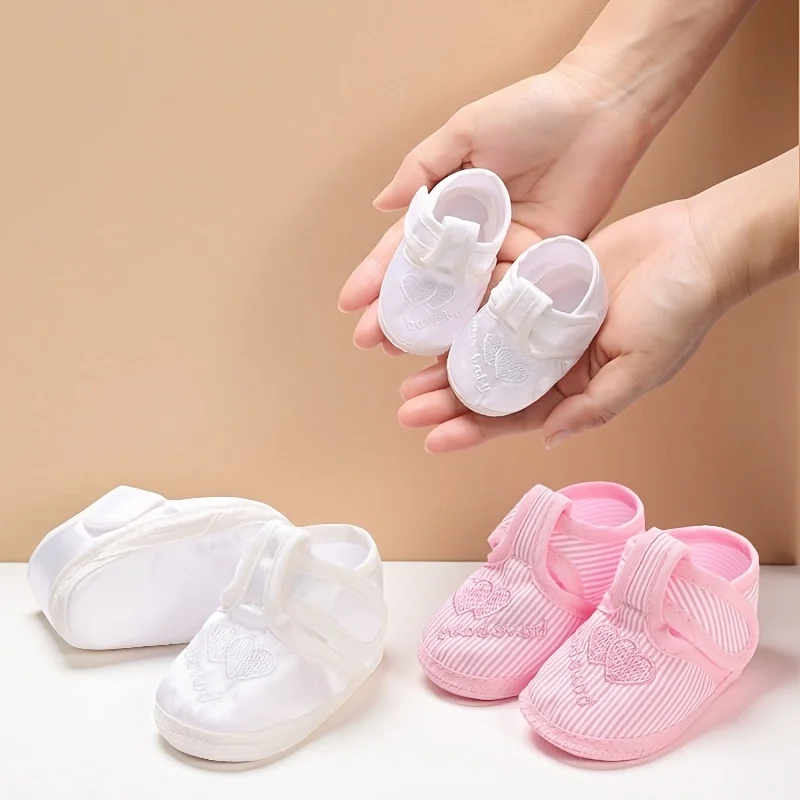 Infant Pre-Walker Shoes Baby Shoes Boys Girls White Baptism Shoes Soft Sole Multiple Styles 9CM 10CM Newborn Footwear