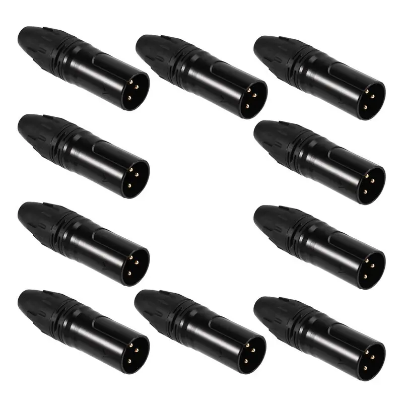 

N75R-DIY для коробки передач динамика, 10 шт., XLR, 3-контактный разъем, кабель для пайки, адаптер для микрофона, светильник для наушников