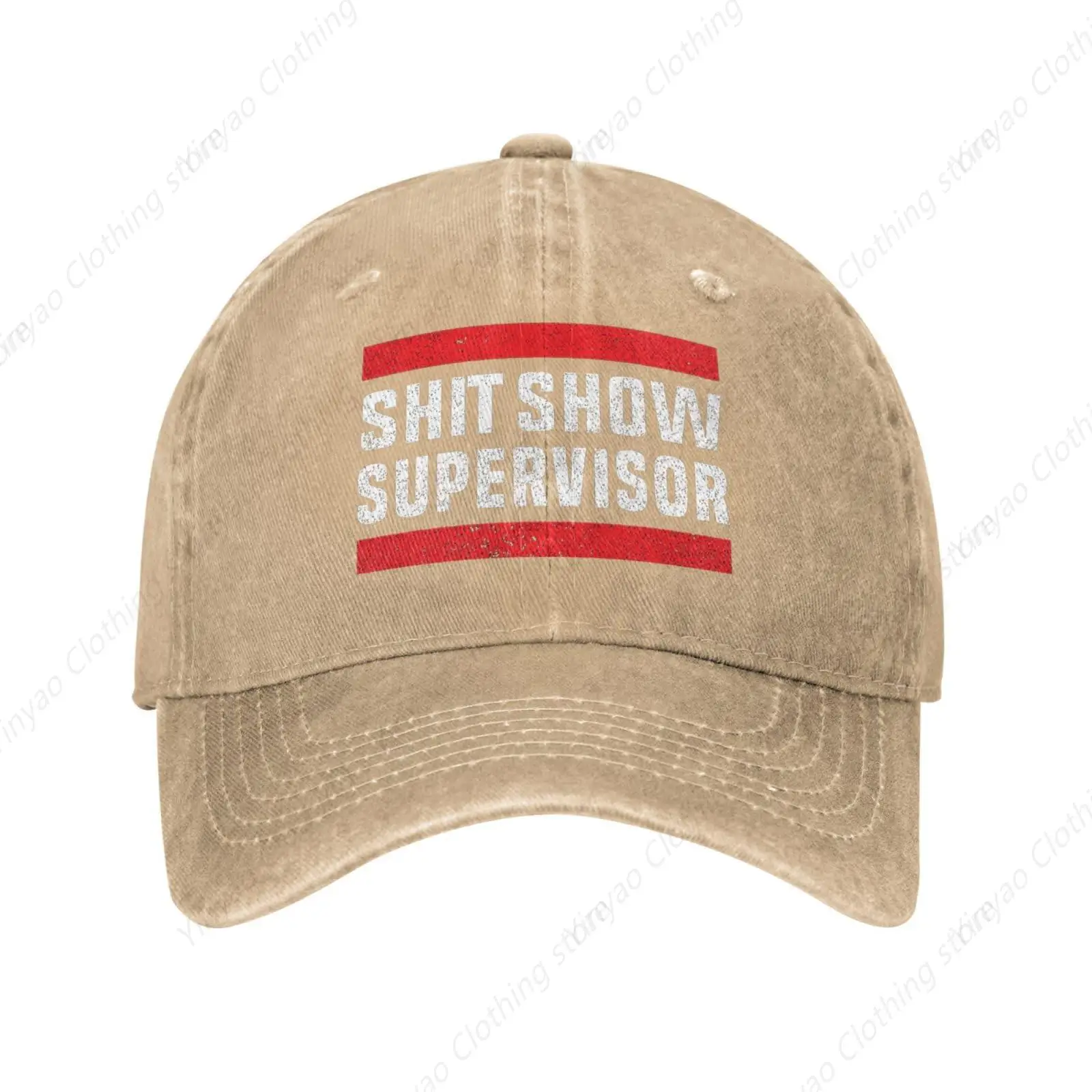 Cowboy Hat Shit Show Supervisor Male Dad Truck Sports Sun Hat Fun Retro Adjustable Hat